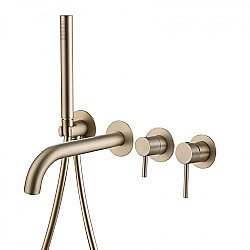 Смеситель для ванны Abber Wasser Kreis AF8130G золото матовое купить в интернет-магазине сантехники Sanbest