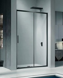 Душевая дверь Good Door COFE WTW-110-C-B стекло прозрачное/профиль черный купить в интернет-магазине Sanbest