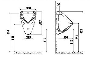 Писсуар CREAVIT TP630 купить в интернет-магазине Sanbest