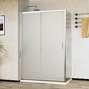 Душевой уголок Vincea City VSR-5CT9012MT 120x90 стекло текстурное/профиль хром купить в интернет-магазине Sanbest