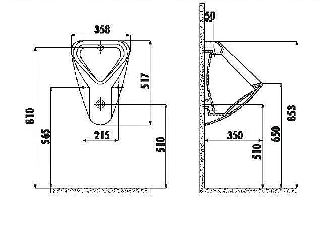 Писсуар CREAVIT TP630 купить в интернет-магазине Sanbest