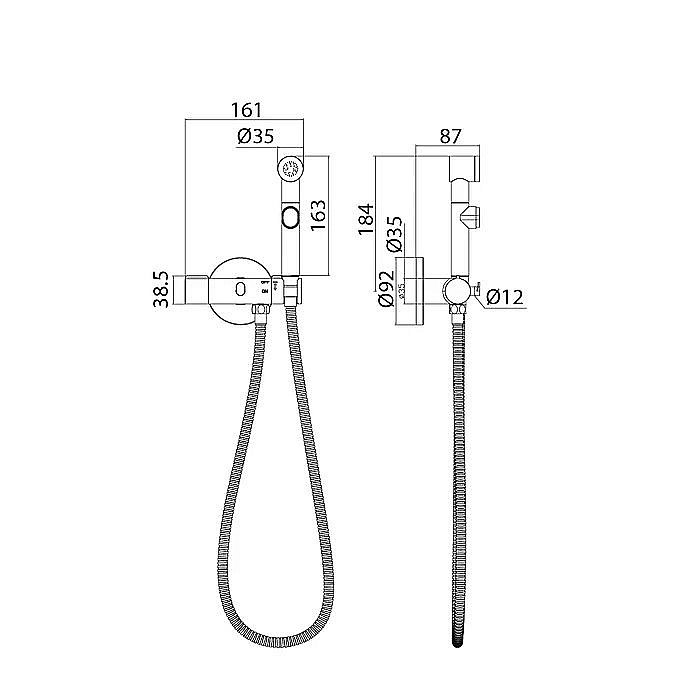 Гигиенический душ IDDIS Axes AXESBR0i08 купить в интернет-магазине сантехники Sanbest