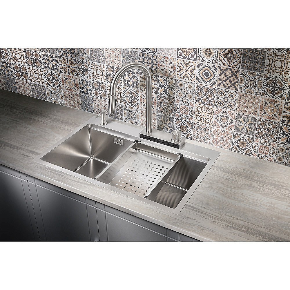 Мойка кухонная Milacio Denia 75 Steel MC.77420 нержавеющая сталь купить в интернет-магазине сантехники Sanbest