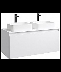 Тумба с раковиной Aqwella Mobi 120 белая для ванной в интернет-магазине Sanbest