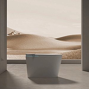 Унитаз напольный Ceruttispa ESTER Smart CT10617 с дистанционным управлением, безободковый, слив-торнадо, белый купить в интернет-магазине Sanbest