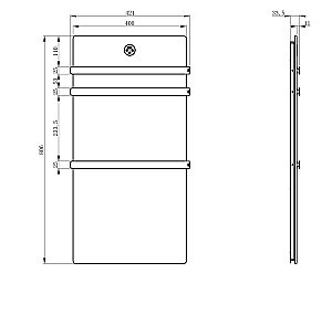Полотенцесушитель электрический WONZON & WOGHAND STUTTGART WW-A503-GM темный графит/белый мрамор купить в интернет-магазине сантехники Sanbest