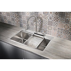 Мойка кухонная Milacio Denia 75 Steel MC.77420 нержавеющая сталь купить в интернет-магазине сантехники Sanbest