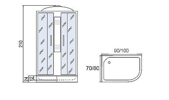 Душевая кабина Мономах 100/70/24 МЗ купить в интернет-магазине Sanbest