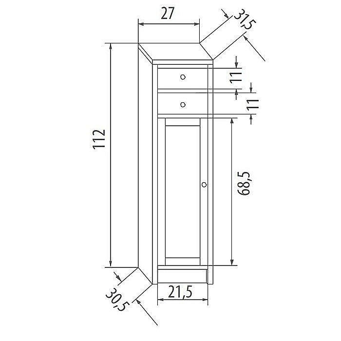 Тумба Eban Giada bianco decape для ванной в интернет-магазине сантехники Sanbest