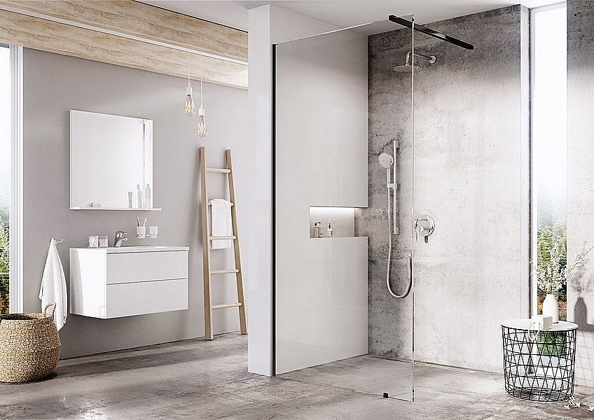 Душевое ограждение Ravak WALK-IN WALL ST 160/W SET-900 Wall стекло прозрачное/профиль черный купить в интернет-магазине Sanbest