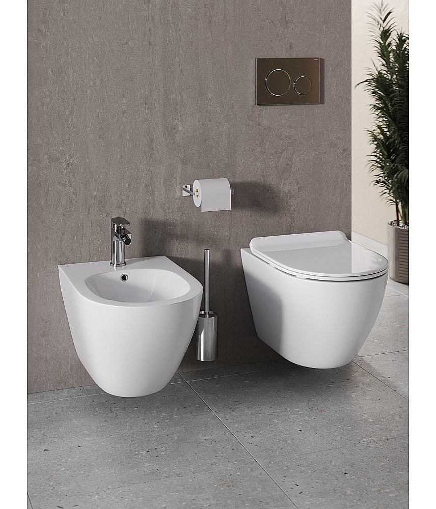 Биде подвесное Agger AT03310 белое купить в интернет-магазине Sanbest