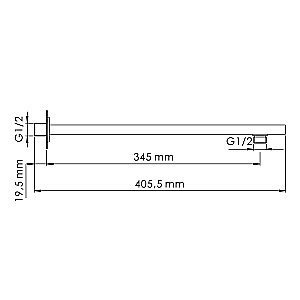 Держатель верхнего душа WasserKraft A351 розовое золото купить в интернет-магазине сантехники Sanbest