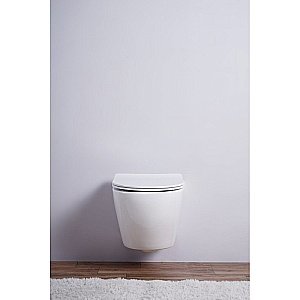 Унитаз подвесной Esbano AZALEA ESUPAZALW безободковый, с крышкой микролифт, белый купить в интернет-магазине Sanbest