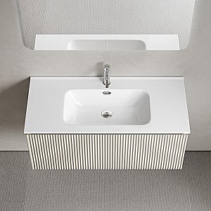 Тумба с раковиной Sancos Snob R 1.0 SNR1.0100CE/CN7003 Beige Soft для ванной в интернет-магазине Sanbest