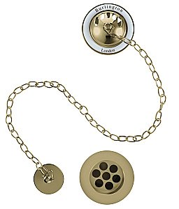 Слив-перелив для ванны Burlington W3 GOLD золото купить в интернет-магазине сантехники Sanbest