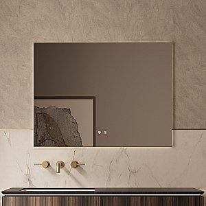 Зеркало LED Vincea VLM-4F100BG-2 100х80 брашированное золото в ванную от интернет-магазине сантехники Sanbest