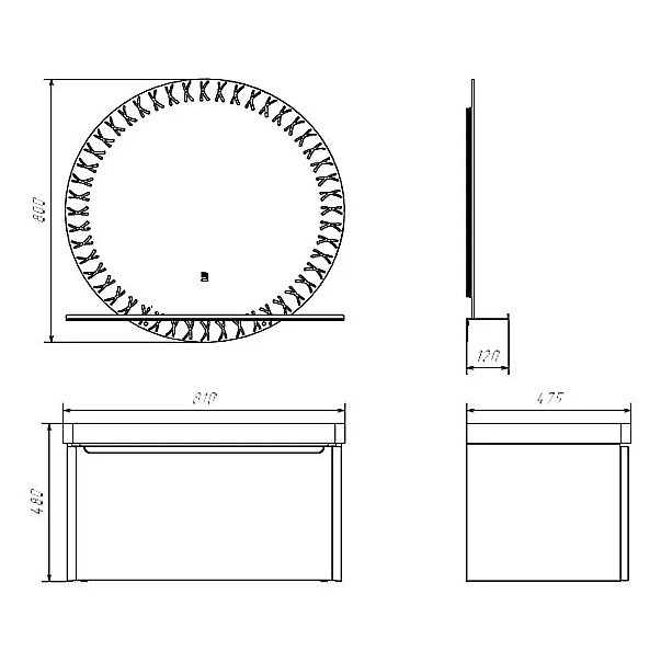 Зеркало Comforty Арзамас 80 00-00014152 в ванную от интернет-магазине сантехники Sanbest