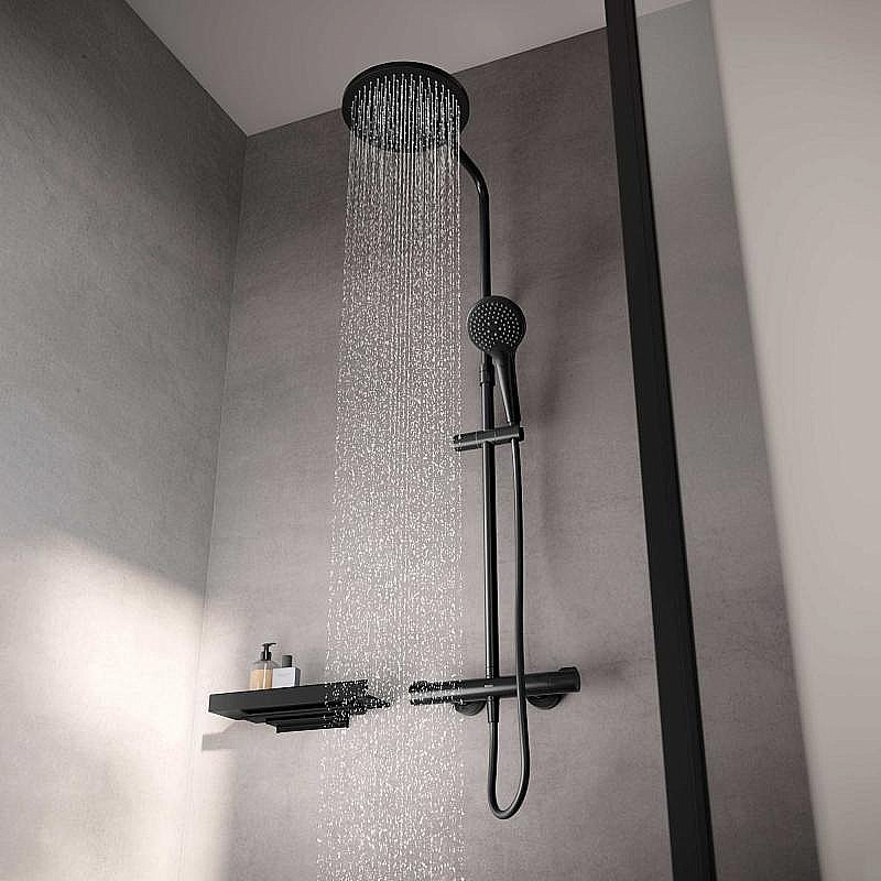 Душевая система KEUCO Plan blue 53926372321 черный матовый купить в интернет-магазине сантехники Sanbest