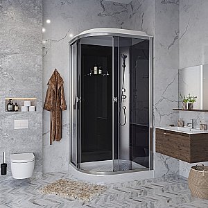 Душевая кабина Niagara Eco E120/80/13/TN 120х80 стекло тонированное/профиль хром купить в интернет-магазине Sanbest