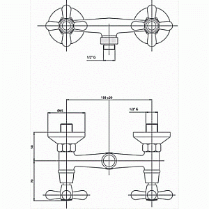 Смеситель для душа Caprigo BRISTOL 21-016-VOT купить в интернет-магазине сантехники Sanbest