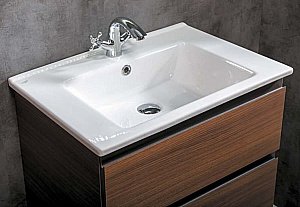 Тумба с раковиной Armadi Art Capolda 65 темное дерево для ванной в интернет-магазине Sanbest