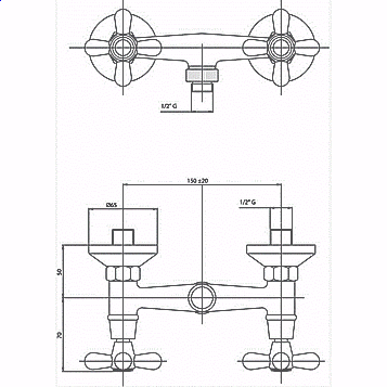 Смеситель для душа Caprigo BRISTOL 21-016-VOT купить в интернет-магазине сантехники Sanbest
