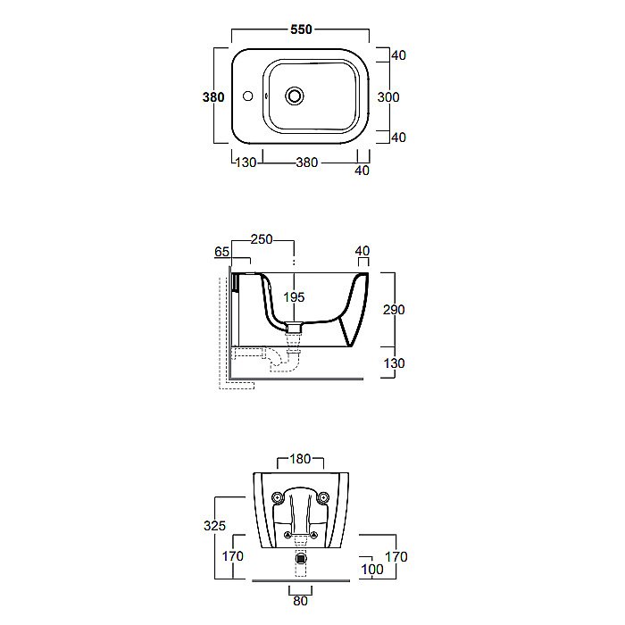 Биде подвесное SIMAS Henges HE19 nero matt*1 черное матовое купить в интернет-магазине Sanbest