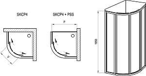 Душевой уголок Ravak SUPERNOVA SKCP4 90x90 белый/Transparent купить в интернет-магазине Sanbest