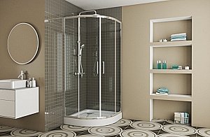 Душевой уголок Bravat DROP BS090.1200A 90х90 стекло прозрачное/профиль хром купить в интернет-магазине Sanbest