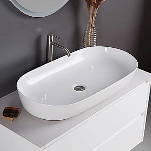 Раковина накладная Belbagno 82 BB1349 белая купить в интернет-магазине Sanbest