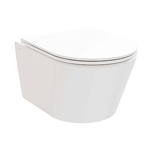 Унитаз Ravak FLOW X01985 белый, с крышкой микролифт, безободковый купить в интернет-магазине Sanbest