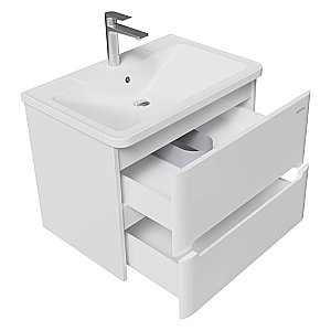 Тумба с раковиной подвесная Grossman АДЕЛЬ-НОРМА 70 белая для ванной в интернет-магазине Sanbest