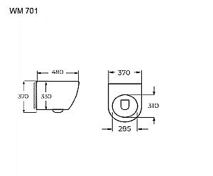 Унитаз подвесной Relisan WM 701 Гл000026449 белый, безободковый, с крышкой микролифт купить в интернет-магазине Sanbest
