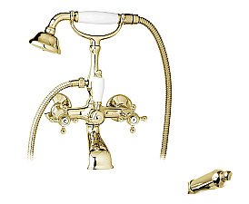 Смеситель для ванны Cezares GOLF-VD-01 золото/ручка металл купить в интернет-магазине сантехники Sanbest
