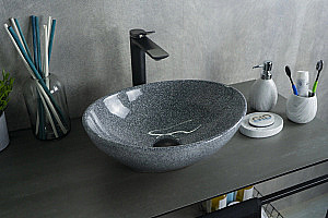 Раковина накладная Gid Lago 41 Mnc331 54430 серая купить в интернет-магазине Sanbest