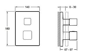 Встраиваемый смеситель для душа Jacob Delafon MODULO E75387-CP купить в интернет-магазине сантехники Sanbest