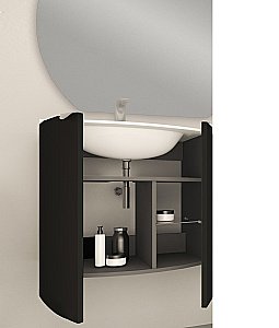 Тумба с раковиной правосторонняя Cezares Rialto 104 Bianco opaco для ванной в интернет-магазине Sanbest