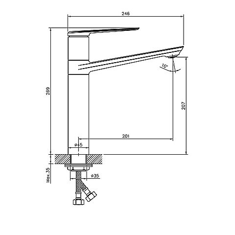 Смеситель для кухни Orange MARI M07-000cr хром купить в интернет-магазине сантехники Sanbest