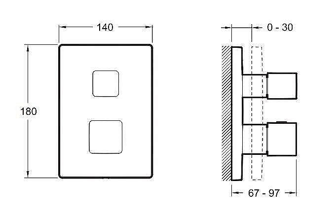 Встраиваемый смеситель для душа Jacob Delafon MODULO E75387-CP купить в интернет-магазине сантехники Sanbest