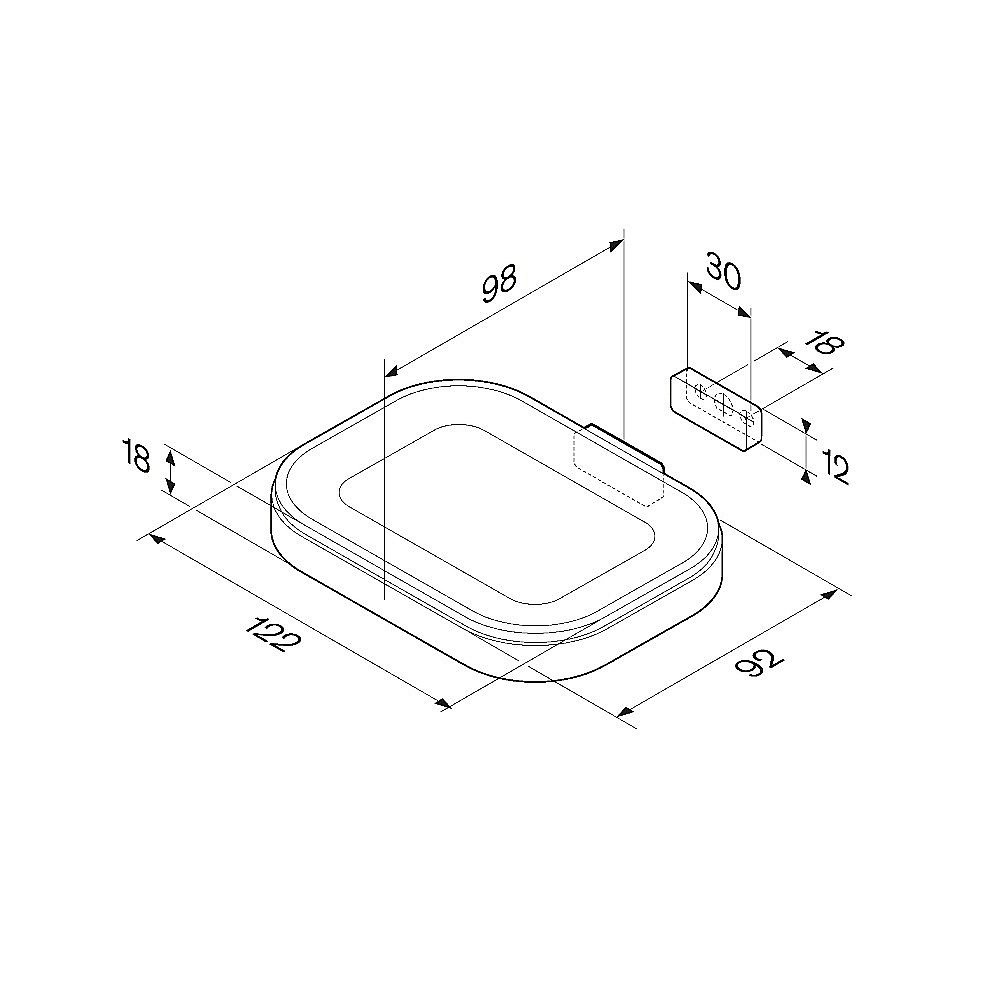 Мыльница AM.PM Func A8F34222 черный матовый купить в интернет-магазине сантехники Sanbest