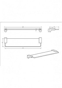 Полка CeramaLux Neo 51011 хром купить в интернет-магазине сантехники Sanbest