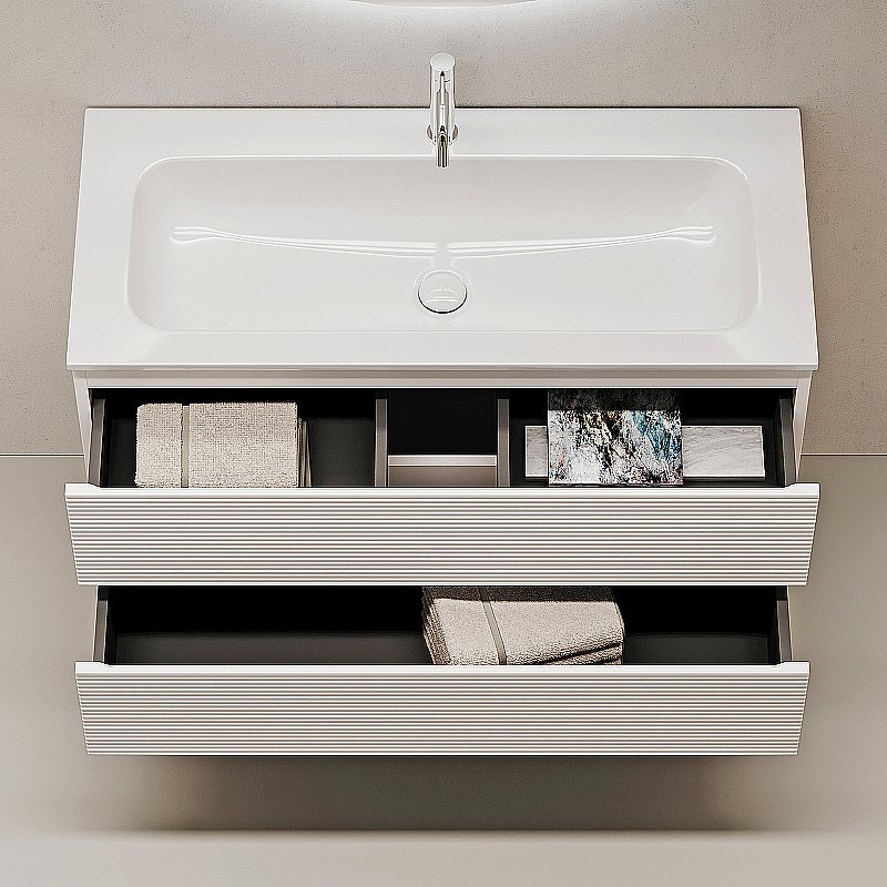 Тумба с раковиной Sancos Folk 120 FL120W Bianco для ванной в интернет-магазине Sanbest