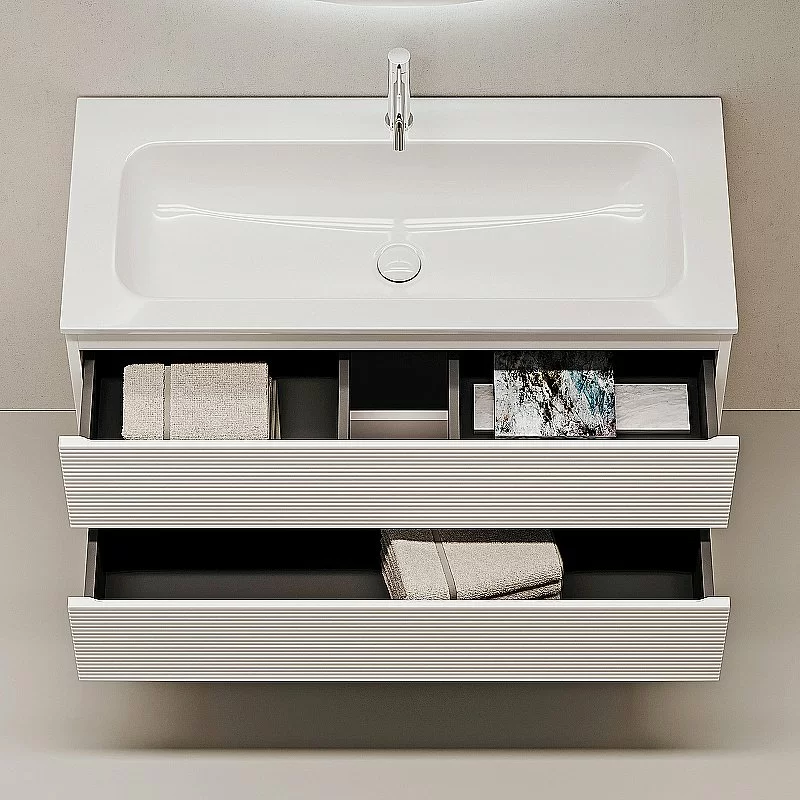Тумба с раковиной Sancos Folk 120 FL120W Bianco для ванной в интернет-магазине Sanbest
