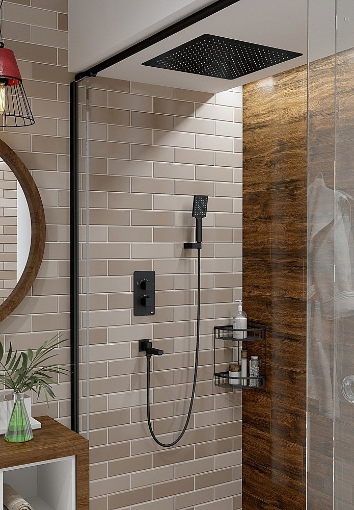 Душевая система Timo Petruma SX-5019/03SM черная матовая купить в интернет-магазине сантехники Sanbest