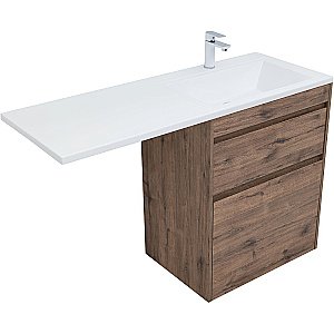 Тумба с раковиной Aquanet Токио 68 333652 дуб веллингтон для ванной в интернет-магазине Sanbest