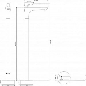 Смеситель для ванны NT Bagno NT46031A купить в интернет-магазине сантехники Sanbest