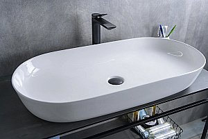 Раковина накладная Gid Lago 81 N9348 51200 белая купить в интернет-магазине Sanbest