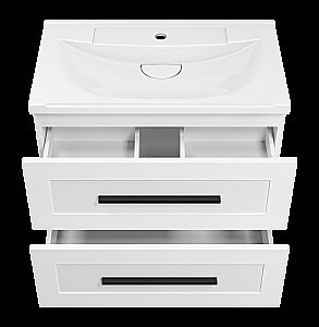 Тумба с раковиной Misty Модерн - 70 П-Мод09070-011Пр белая для ванной в интернет-магазине Sanbest