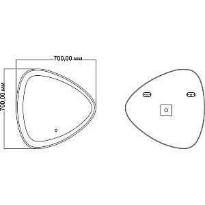 Зеркало Mixline Эдда 544019 70 в ванную от интернет-магазине сантехники Sanbest