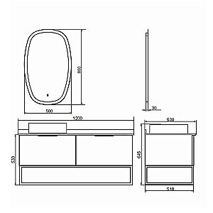 Тумба с раковиной Comforty Порто 00-00000828 120 дуб тёмно-коричневый для ванной в интернет-магазине Sanbest